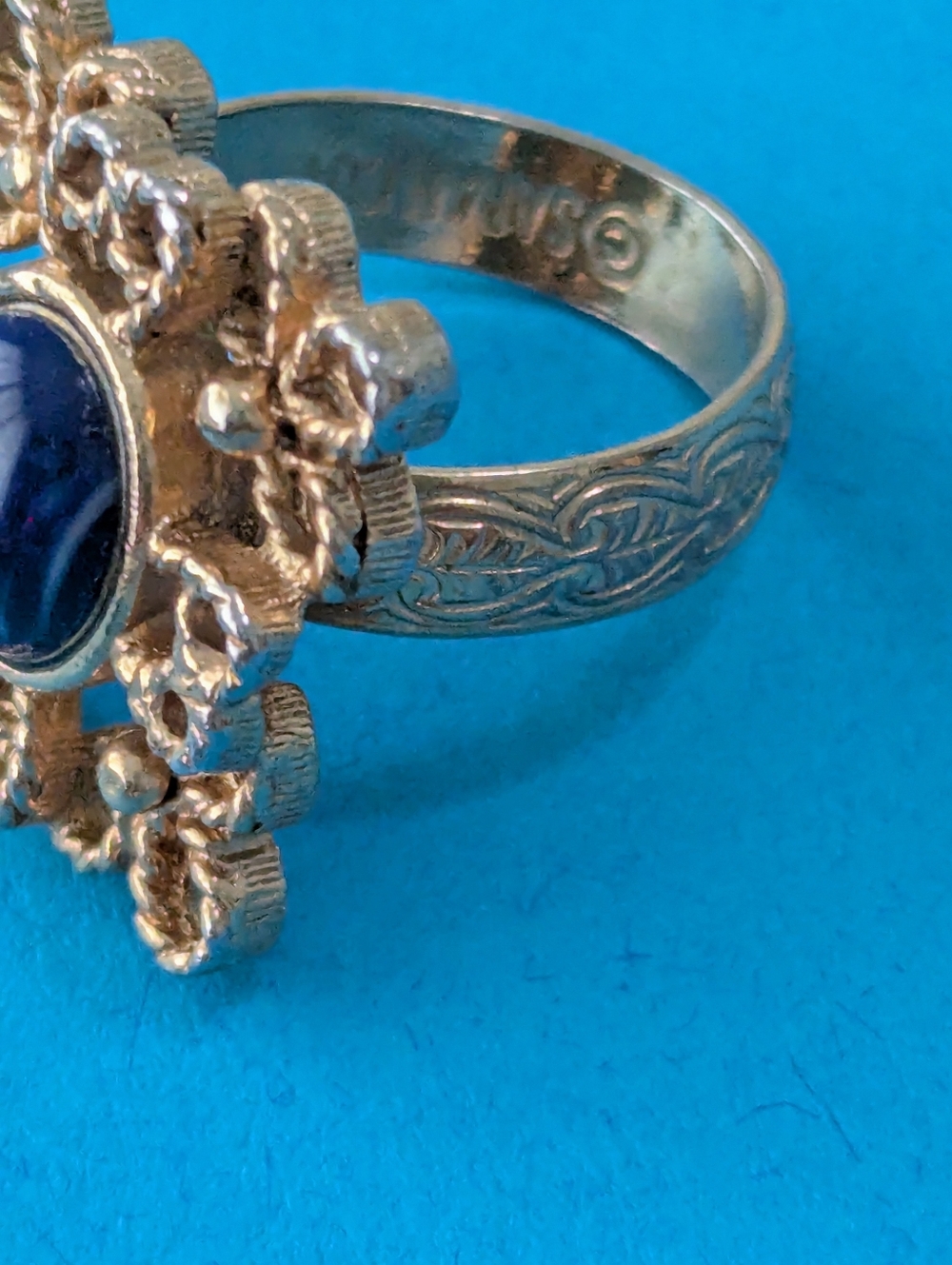 Rare Vintage 1975 Sarah Coventry "Victoria Blue" Maltese Cross & Ring! - Picture 7 of 8